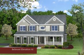 Belmont A1 SE elevation, showcasing new homes for sale by QBHI